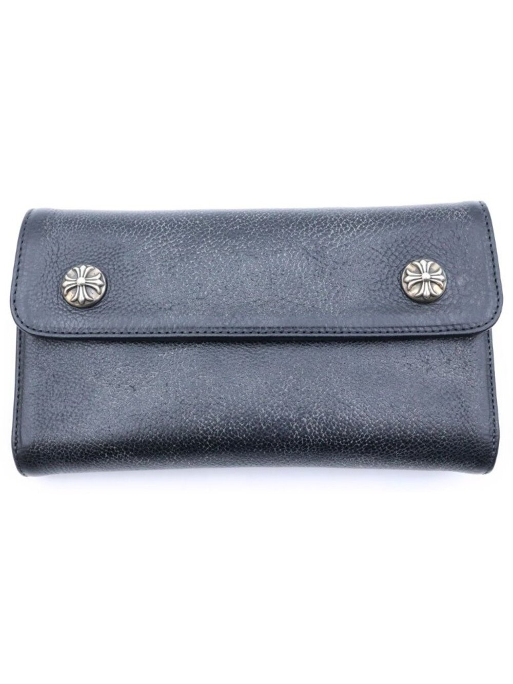 Chrome Hearts Wave Leather Wallet Black